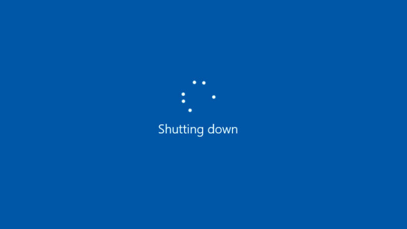 Update and shutdown command
